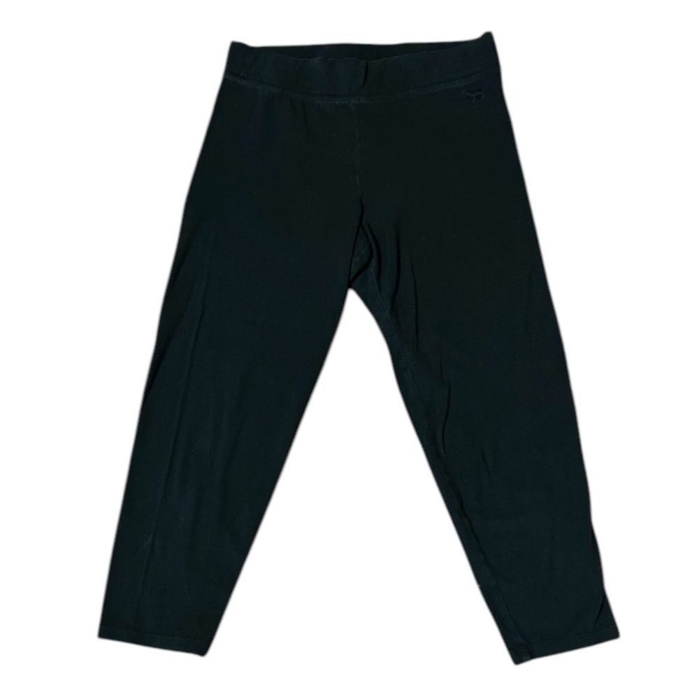 PINK Victoria's Secret Black Cropped Leggings Form-Fitting Silhouette XS EUC